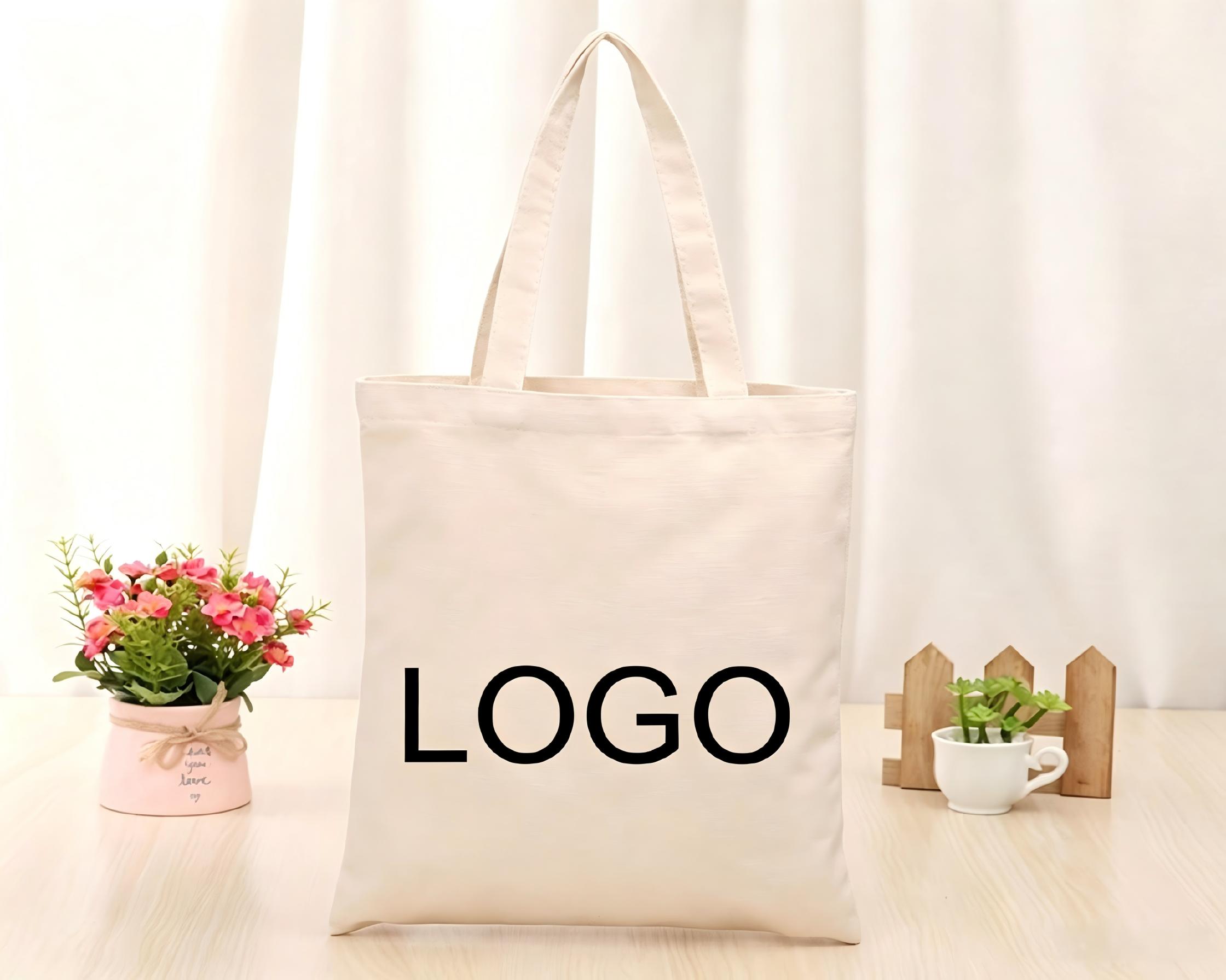 12A Poly‑Cotton Tote Bag, Natural Custom Logo